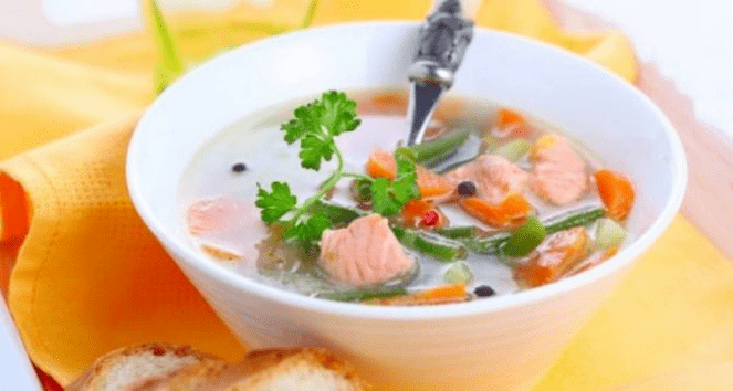 zuppa di pesce con dieta proteica